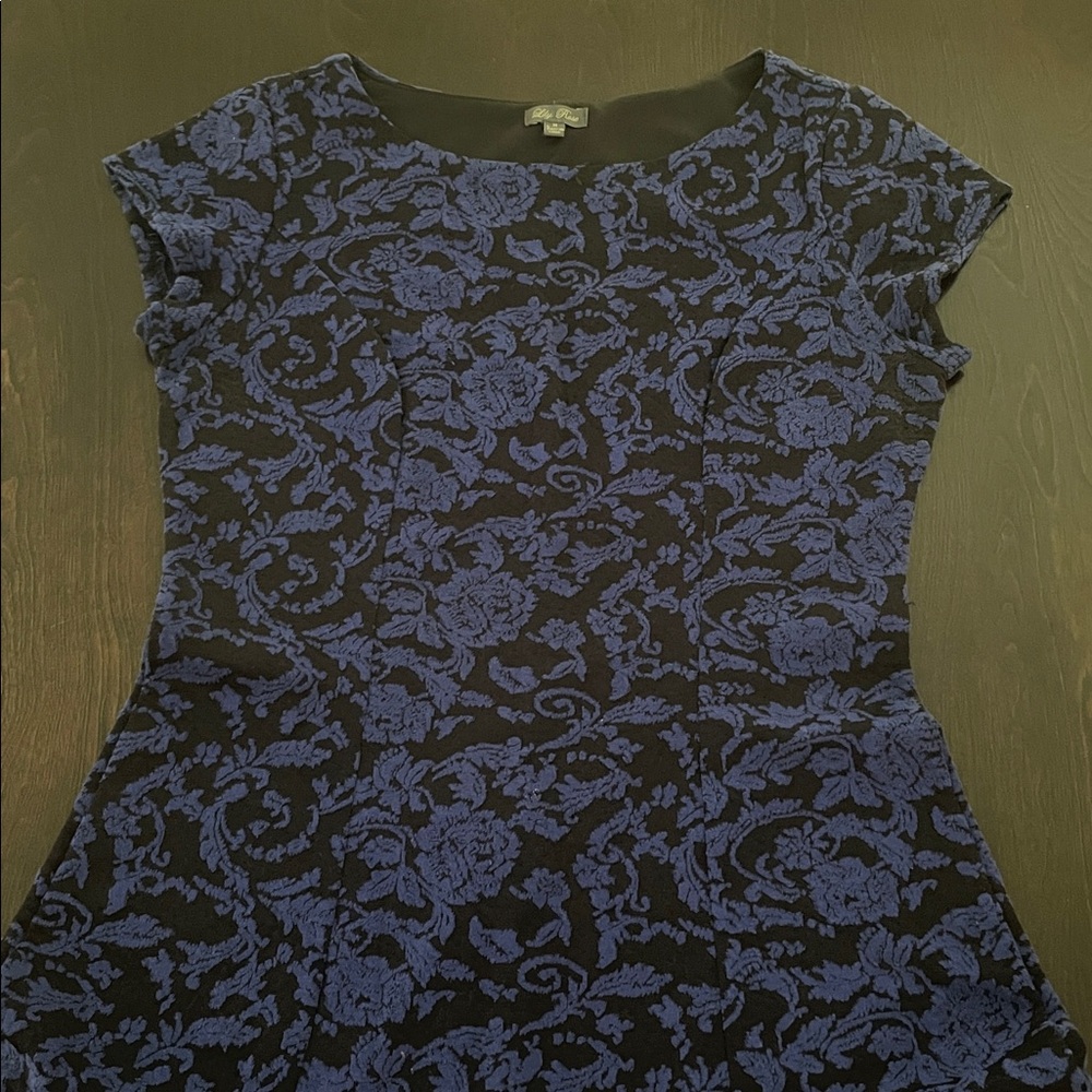 Vintage Blue Floral Dress